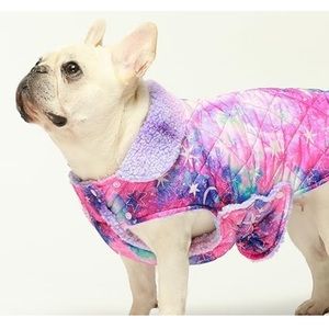 Fitwarm Reversible Tie Dye Dog Coat, Waterproof Thermal Pet Puffer Vest Jacke xl